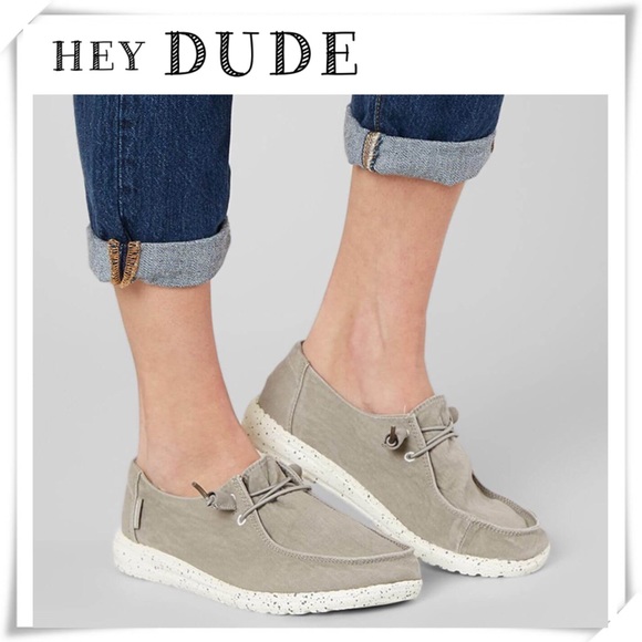 Hey Dude Shoes - Hey Dude Wendy Canvas Shoes in Grey Size 10 Women New with Tags